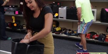 Busty Student gets her pussy and her tits sold