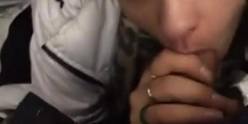 Elevator blowjob