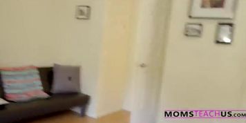 Blonde Stepmom & Stepcousin Threesome - Carolina Sweets & Brandi Love Fuck Rough