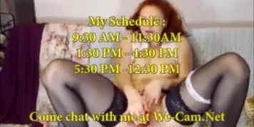 White redhead chick masturbate with toy