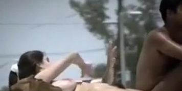 Naked Big Tits On Spanish Beach