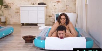 Naturally Stacked Milf Natasha Nice is Double-penetrated by 2 Hung College Boys (Joshua Lewis)