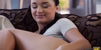 DADDY4K. Hottie wants to go for a walk but sucks old cock instead