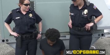Degenerate pervert is coerced into banging milf cops beavers