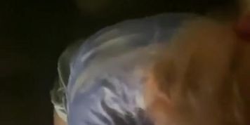 Thick redhead Gags on big white cock 