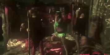 Sluts get railed during orgy