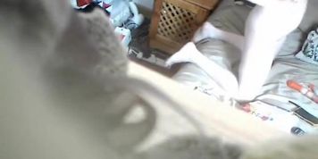 Gorgeous amateur wife was caught on spy cam masturbating