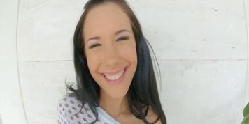 Primecups Kyra Hot rides a huge flesh dildo