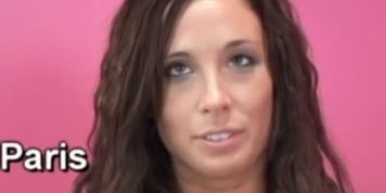 Hot and tight brunette amateur fucked by a sex machine