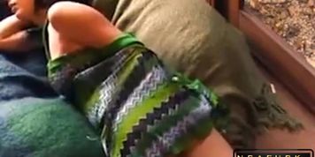 Caught my HOT stepmother masterbating on the sofa