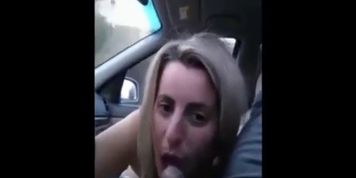 Amateur Blowjob on Car