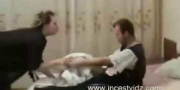 Son forced mother to suck and fuck