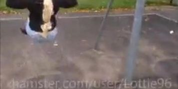 blond public ass