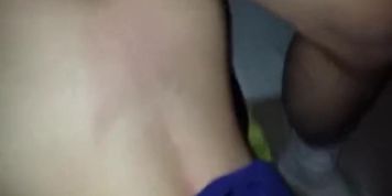 Hot little slave gets a brutal face fucking and sucks dom's ass clean