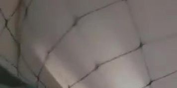 PAWG  shakes and bounces ass on bed in fishnets