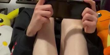 Femboy ignores you while playing PSVita