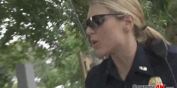 Mean mature female cops horny for BBC from the streets. White dressed Pimp pumping two milfs.