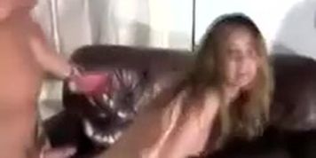 Amateur mature blondie in stockings gets deeply split
