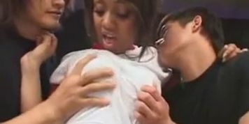 AMBW Ebony Gisele interracial with Asian guy (Blasian Blasian)