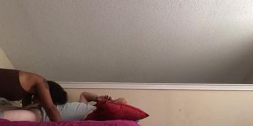 Amateur interracial on bed