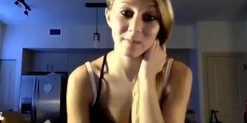 Blonde beauty sucks her teenage boyfriend's dick