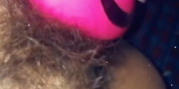 Tracy&rsquo;s Dog Up Close & Personal on Snapchat with a Natural Hairy Tight Pussy