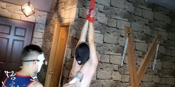 Asian slave boy bondage