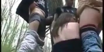 Hooker in woods