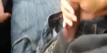 She played with the cock then swallowed the