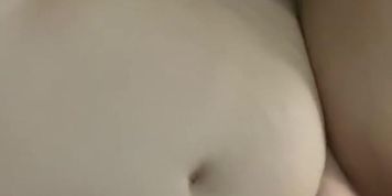 Creampie pawg while she rubs her pussy homemade
