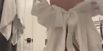 Claire Stone Bathrobe Striptease (Lana Blond)