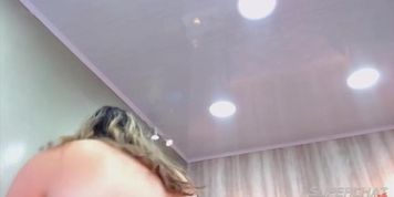 Busty horny bbw camgirl screw show