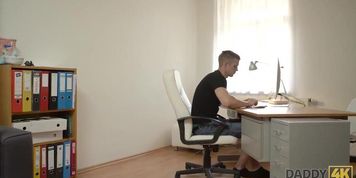 DADDY4K. Old man has troubles with computer but not with his cock