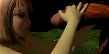 3D girl fucked by demon