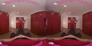 VR Bangers Superbowl Threesome - Perfect sluts Bang a Football Player VR Porn