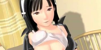 Hentai maid opening legs and giving hot blowjob