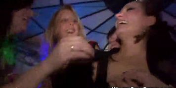 Real amateur babes sucking on cock at party