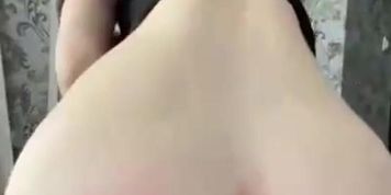Hottie Riding that Dildo Rearview (Ellie Leen)
