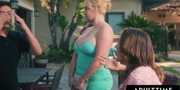 Step Moms Penny Barber & Ryan Keely Give Birthday Group Sex with Stepsons - Facial Cumshot