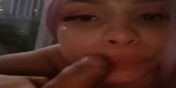 Big booty Latina sucking cock