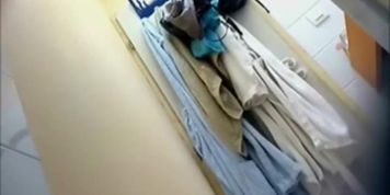 Incredible pale ass of a dressing girl