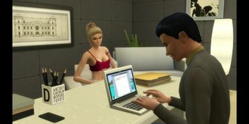 SIMS 4 - Stepdad needs relax at work