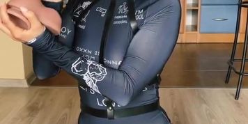 Wife jumps on a big dildo