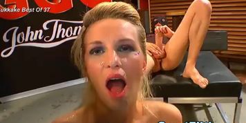 Dick sucking hoes get bukkaked