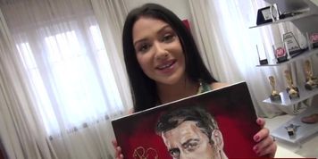 Lovely girl Jessica Lincoln get her pussy rammed by two cocks (Rocco Siffredi)