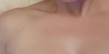 Playing with my tits 