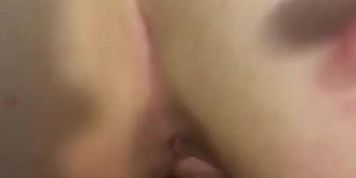 Messy creampie while trying to keep quiet from my roommates 