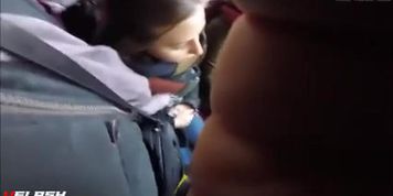 Reupload - Bus Cock Flash Under Cloth 1