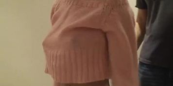 Thai girl Gom boobs groped - skimpy pink - Candiddingdongs