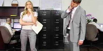 Amazing Busty Milf is fucking at work